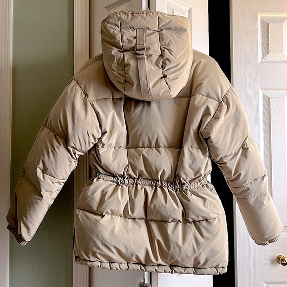 ZARA 3/4 PUFFER WITH HOOD - Picture 2 of 4